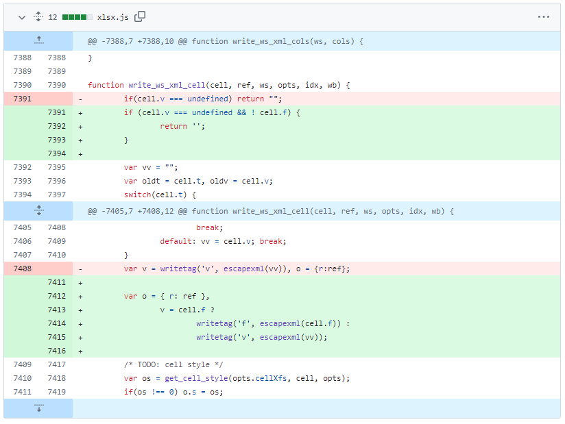 xlsx export with formula